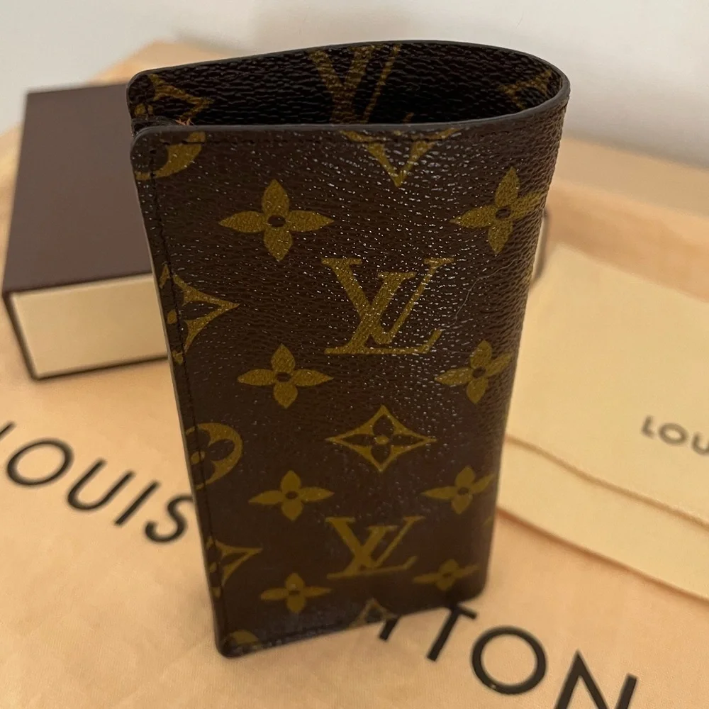 Louis Vuitton Eye Glass Case Monogram Rare 1996 France